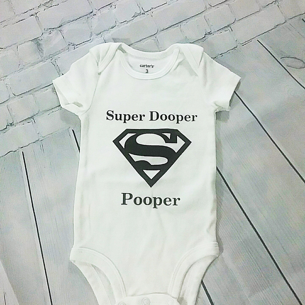 💥SOLD💥Super Dooper Pooper Onesie - Picture 2 of 3